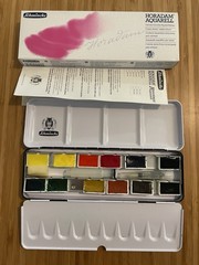 HORADAM AQUARELL color box with 12finest watercolors, 74312, Metal Set