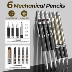 58 PCS Art Drawing Supplies Kit in Leather Case, Art Mechanical Pencil Set wi…