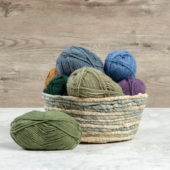 Wool Yarn Worsted Weight 100% 10 Balls Buttercup Knit Picks Andes Yellow Multi