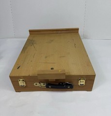 Wood Portable Art Easel & Storage Box For Drawing & Painting Supplies & Tools