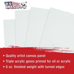 20″ x 24″ Artist Quality Acid Free Canvas Panel Boards for Painting 4-Pack