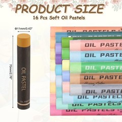 Soft Oil Pastels, Oil Pastel Crayons Blendable(Earthy Yellow, Pack of 16)
