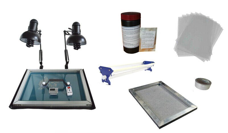 TECHTONGDA Screen Printing Plate Making Tool Exposure Unit Material Kit