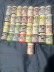 Golden 32 SoFlat Matte Acrylics Paint Jar 2oz Bottle Set NEW Art brush Canvas