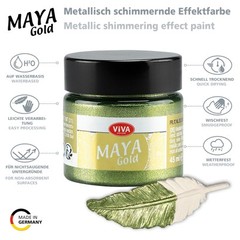 Maya Gold Metallic Acrylic Paint 1.52 Fl Oz Versatile Crafting Colors