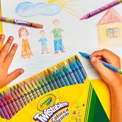 50 Count Twistable Colored Pencils Set No Sharpen Needed for Kids Coloring NEW