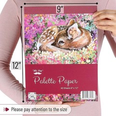 Disposable Paint Palette Paper Pad 9×12 Inches 40 Sheets for Acrylic Watercolor