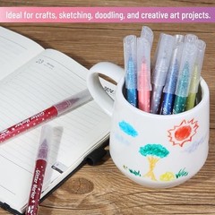 Mr Pen Glitter Marker Pens 24 Assorted Colors Medium Tip Non-toxic High-pigment