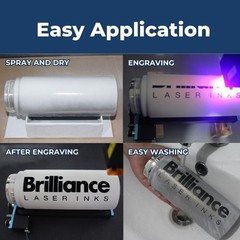Brilliance Laser Inks 12 Oz Black Laser Marking Spray – Permanent, High-Contrast