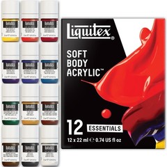 Liquitex Professional Soft Body Acrylic 8.88 Fl Oz (Pack of 1), 12 Colors