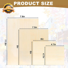 Unfinished Wood Canvas Panel Boards Painting Pouring Art Craft 18 Pack