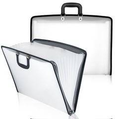 2 Pack 11 x 17 Art Portfolios, Expanding File Organizer with 13 Pocket for Ar…