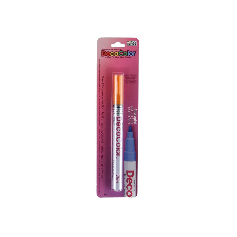 Uchida 200C7 Marvy Deco Color Fine Point Paint Marker Orange Craft Art Pen