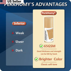 PerkHomy Brown Kraft Paper Roll 17.5″ x 1,200″ (100′) for x 100′,