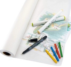 Bee Paper Company White Sketch and Trace Roll 24-Inch by 50-Yards Professional