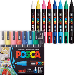 16Pcs Japan POSCA Markers Set Acrylic Graffiti Drawing Permanent Waterproof Chi