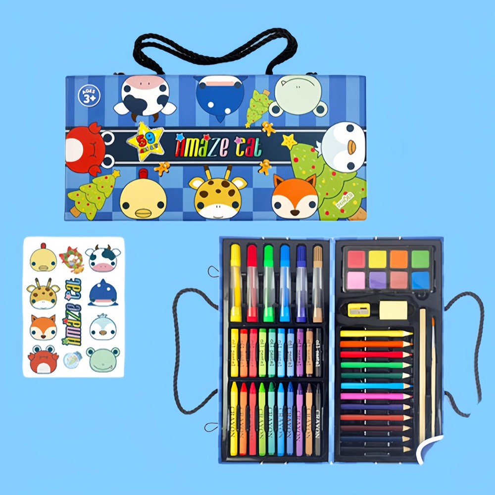 Deluxe Drawing Art Set Craft Painting Kit Artist Supplies Pencils 59 PCS