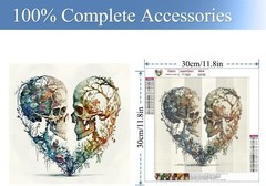 Diamond Painting Kits for Adults DIY 5D Love 12×12 inches, Skull Lover