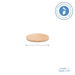 Unfinished Wood Round Discs 1″, Domed Wooden Circle for Crafts | Woodpeckers