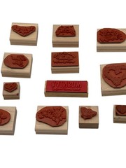 Vintage Stampin Up & FBX 12pc Wood Stamp Lot (1992-1997)