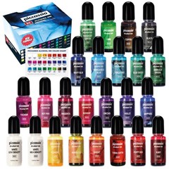 24 Fast-Drying Alcohol Inks for Resin Tumblers Fluid Art & More