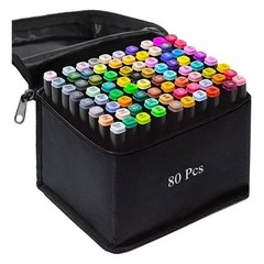 80 Colors Art Markers Pens, Dual Tips Alcohol Markers Permanent Sketch Markers