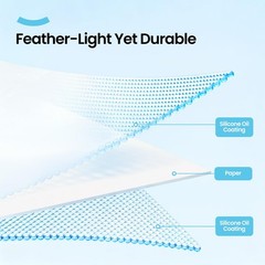 200-Piece Double-Sided Non-Stick Release Paper 10 cm x 15 cm, white