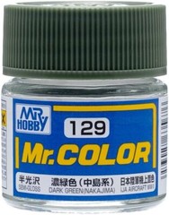 Mr. Hobby C129 Mr. Color Dark Green (Nakajima) Lacquer Paint 10ml – US
