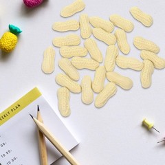 25pcs Peanut Eraser Funny Decorations Students Erasers 1.5X3.7CM, As Shown