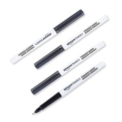 Amazon Basics Ultra Fine Point Permanent Markers 12 Count (Pack of 1), Black