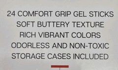 KINGART Artist Mix Media Gel Sticks Set of 24 Vibrant Colors Non-toxic Odorless