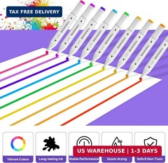 48 Colors Alcohol Markers Set: Dual Tip Art Marker for Adult Coloring Books Prof
