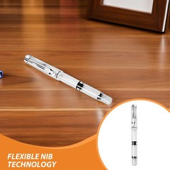 8pcs Fountain Ink Brush Pen Refillable Piston Filling Fountain With Flexible Tip