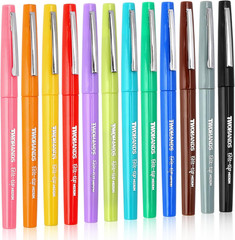 Felt Tip Pens, 0.7Mm Medium Point Fineliner Pens, Assorted Colors No Bleed Felt