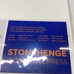 Lot of 3 Legion Stonehenge Aqua Coldpress Artist Panels White 5×7