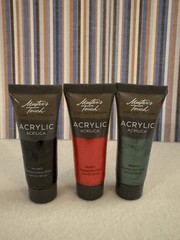MASTERS TOUCH ACRYLIC PAINT-INTENSE COLORS-4 TUBS 4.1 FL.-7 TUBES-0.74 FL.OZ NEW