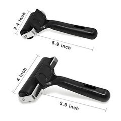 2 Pack Brayer Rollers, Professional Rubber Art Rollers with Comfortable BLACK