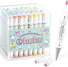 Sanrio x Ohuhu brush, fine, 48 colors, with 1 light colored blender pen