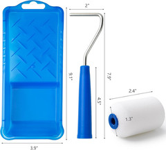 Mister Rui Foam Paint Roller, 2 Inch Mini Roller 2 Inch,10 Pack, Blue