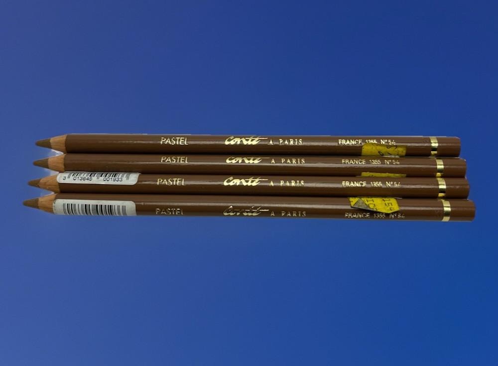 Lot 4 VTG Conte A Paris France Pastel Colored Pencils 1355 Natural Umber No. 54