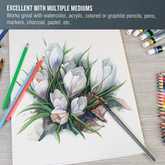 9″ x 12″ Watercolor Painting Paper Pads, 2 Pads, 24 Sheets Each, 90lb 190gsm