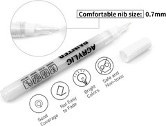 Acrylic Paint Pens Waterproof Markers 6 White Permanent Marker Pens Acrylic Pens
