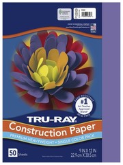 Pacon Tru-Ray Heavyweight Construction Paper, 50 Count (Pack of 1), Violet