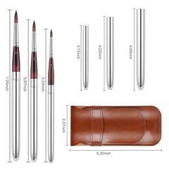 Kolinsky Travel Watercolor Brushes Sable Hair Round Watercolor Paint Brush 3P…