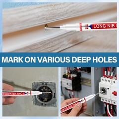 80Pcs Waterproof Deep Hole Marker Pens for Woodworking, Carpentry & Construction