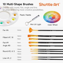 Shuttle Art 25 Colors Outdoor Acrylic Paint 2 Fl Oz (Pack of 25), 25