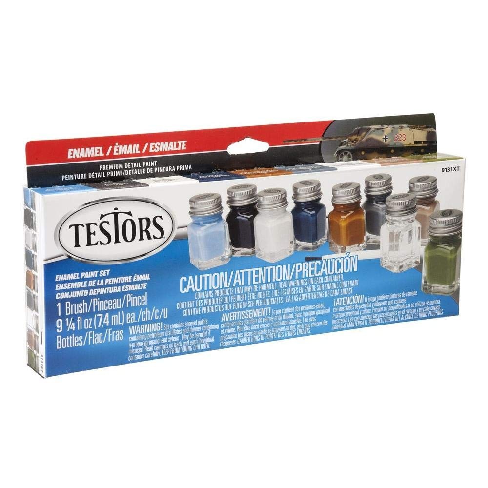 Camo Flat Enamel Paint Set Assorted Colors Model Military Hobby Craft Supplies