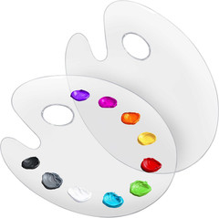 U.S. Art Supply 9″ X 11.8″ Clear Oval-Shaped Acrylic Painting Palette (Pack of 2