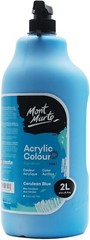6 Pack 12 X 2L Mont Marte Discovery School Acrylic, Cerulean Blue, 1/2 Gallon 2L