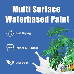 Effortless White Paint, 5 Oz – No Sanding, Fast Drying for Interior/Exterior Use